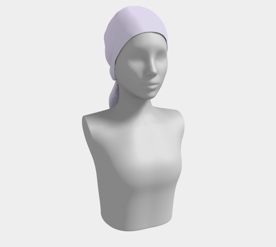 Queen of Petals The Steward Lavender Long Silk Scarf, styled as head wrap, 100% silk