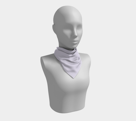 Queen of Petals The Steward Pale Lavender Silk Scarf, 16 by 16 inch square scarf in soft lavender tones, finished with rolled hem
