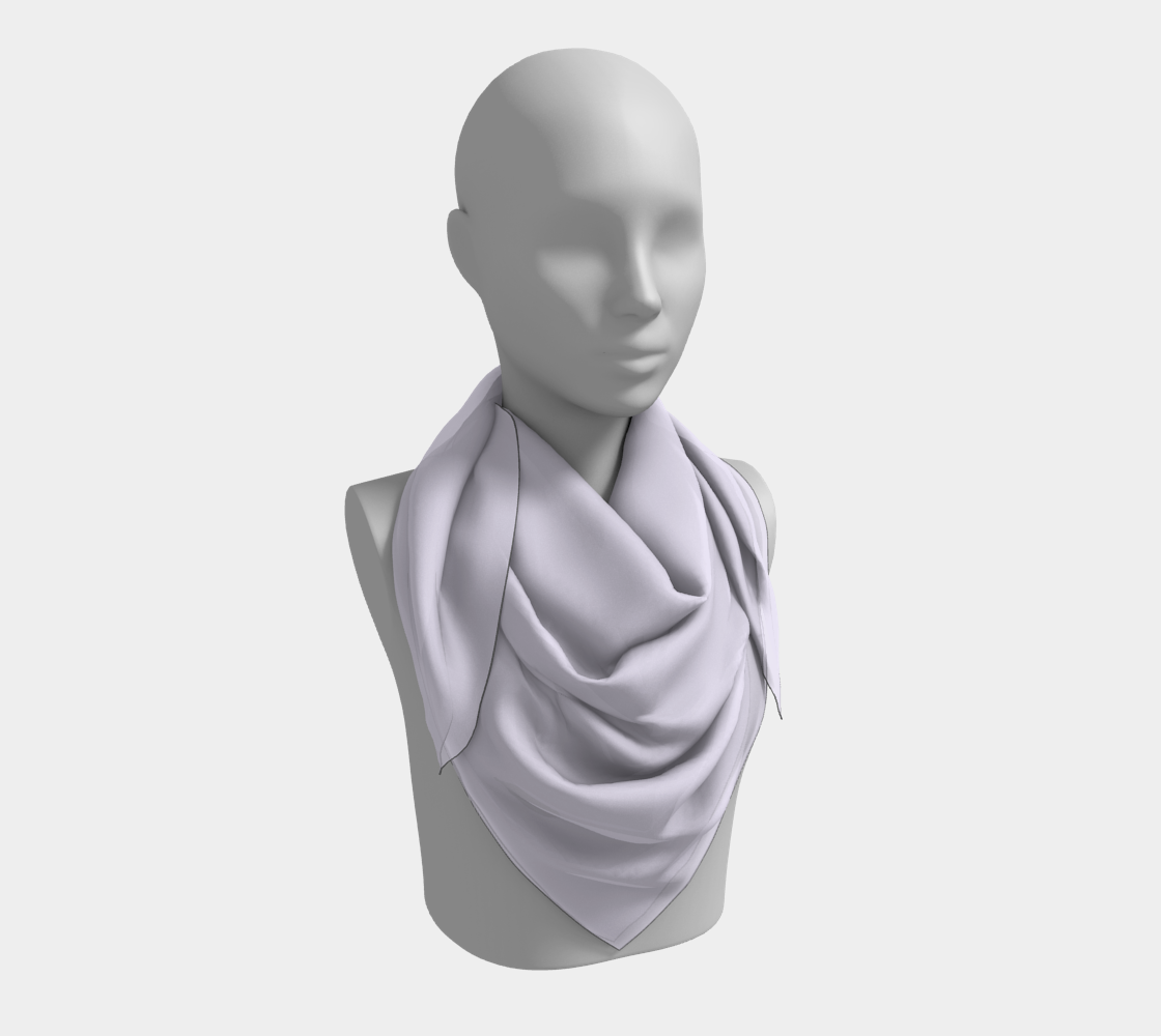 Queen of Petals The Steward Pale Lavender Silk Scarf, 36 by 36 inch square scarf in lavender tones