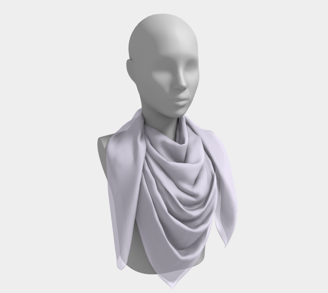 Queen of Petals The Steward Pale Lavender Silk Scarf, 50 inch square silk scarf in lavender tones