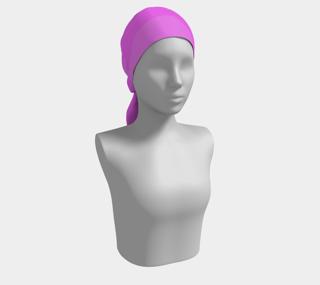 Queen of Petals The Studio Bright Fuchsia Long Scarf, styled as head wrap, flowing silk
