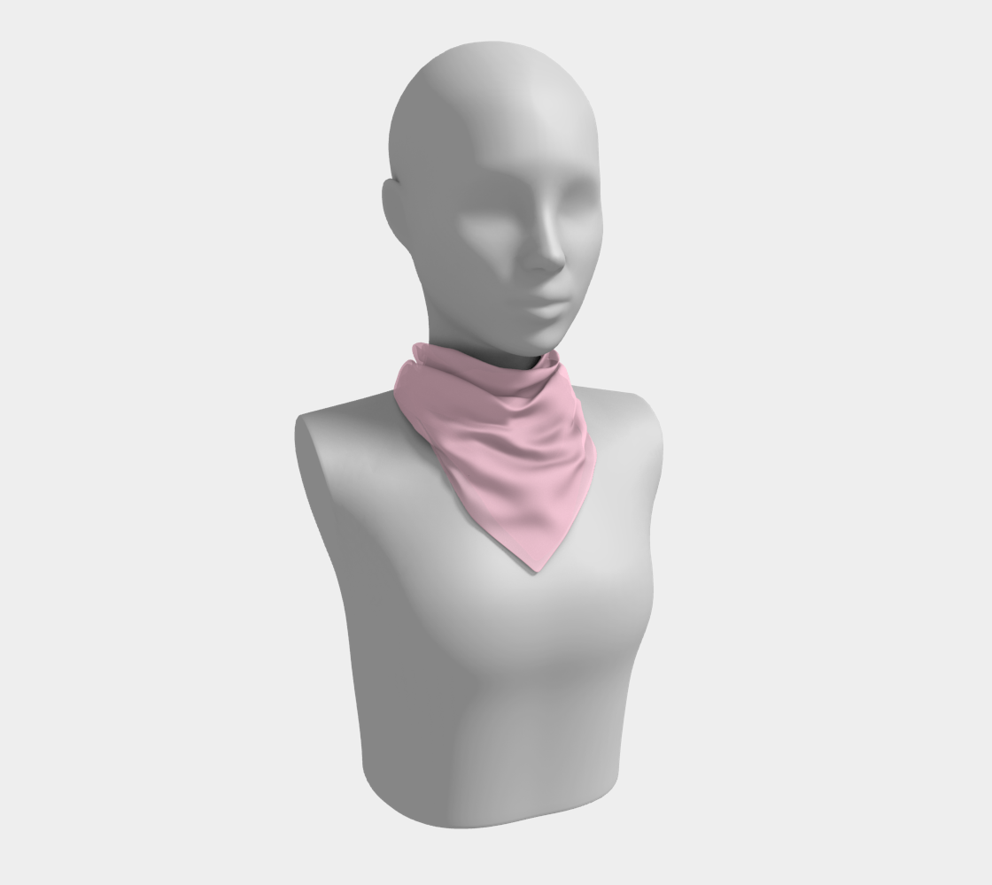 Queen of Petals The Tender Petal Rose Square Silk Scarf, 16" × 16" size for neck styling, silk habotai