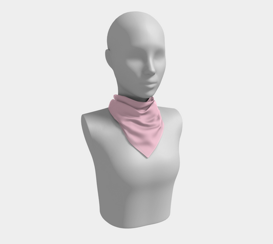 Queen of Petals The Tender Petal Rose Square Silk Scarf, 16" × 16" size for neck styling, silk habotai